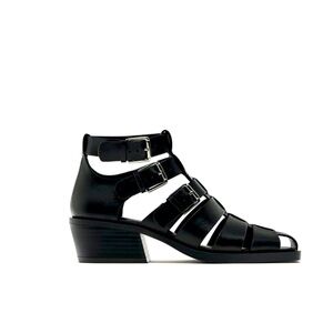 Zara Leather Caged Gladiator Sandals